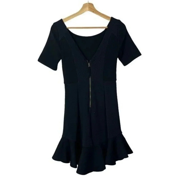 Anthropologie HD in Paris Black Marcelline Flounce Sheath Mini Dress 2 - Picture 3 of 7